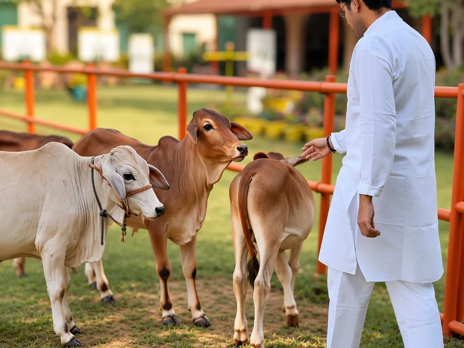 Calves at the gaushala